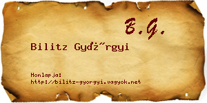 Bilitz Györgyi névjegykártya
